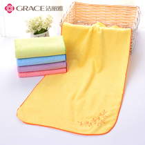 Ms Jie Liya Modal beauty towel Bamboo charcoal fiber embroidered soft face washing household absorbent facial towel