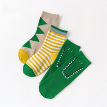 Childrens socks cotton autumn and winter cartoon baby girls cotton socks 1-3-5-7-9-12 years old boys socks tide