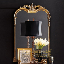 European and American classical carved decorative mirror porch living room wall large mirror dressing table mirror bedroom mirror