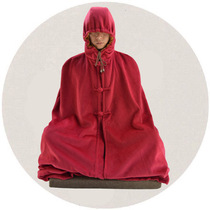 Winter warm double-layer thickened cotton sitting cloak meditation cloak Mantle Mantle men and women
