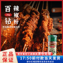 100 Drilling Chili Powder 25g bottled Western Meal Seasoning Barbecue Sprinkling Fine Red Pepper Powder Dry Chili Noodles Seasonings