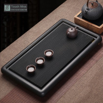 Touch Miss Black electric Wood tea tray home whole piece kung fu tea set home simple tea sea drainage tea table