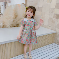 Girls flower skirt summer baby short sleeve dress summer dress children children Foreign style skirt 2020 summer dress