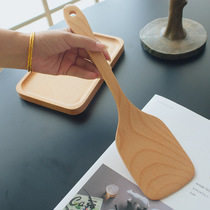 Japanese tableware Home kitchen supplies Solid wood long handle frying shovel Rice spoon Wooden cooking shovel groceries zakka