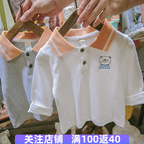 Boy long sleeve T-shirt Spring and Autumn New 2020 children cotton cartoon Top 3 children Korean Polo base shirt tide
