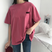 Fat mm plus fat plus size womens 200kg T-shirt womens short sleeve summer loose bf Korean tide ins half sleeve top