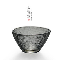 Large porcelain hall Japanese Hammered glass tea cup Handmade thickened heat-resistant tea cup Kung Fu Tea masters personal cup