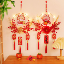 Spring Festival New Years Lunar New Year Flowers Lunar New Year Entrance Doors Wall wall Lunar New Years Eve Flowers Hung Fus New Years Eve Decorative Scene Arrangement