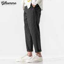 Autumn trousers mens straight loose Joker Korean version of the trend drop suit pants nine casual pants men