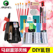 Marley Acrylic Windsor Newtonian Paint Set 12 18 24 Colors Beginners 12 Colors Hand Painted Color Painting Textile