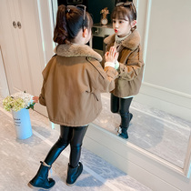 Girls Parker Clothing Winter Clothes Plus Flint Jacket 2021 New Short Thickened Cotton Clothes