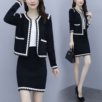Fat Mm Suit Dress Slimmer Age Foreign Air Fashion Big Code Women Dress Slim Trendy Two Sets Womens 2022 Early Spring New