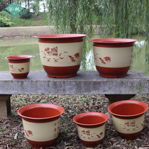  Wenzhu Bonsai Fortune tree tree basin living room plastic flower pot large king-size indoor round floor-to-ceiling household