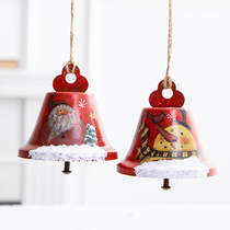 Nordic Wrought Iron Santa Claus Snowman bell pendant Creative Christmas decorations Christmas Tree pendant pendant
