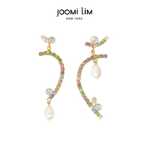 JOOMi LiM earrings 2021 New Tide curved pearl earrings hypoallergenic vintage Mori minority senior sense