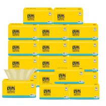 (whole box 18 packs) Stained Cloth color pumping paper Banbu bamboo pulp Home paper towel mother and baby napkins for home without bleaching