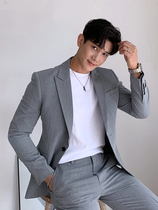  Suit mens suit Casual handsome Korean slim-fit trend formal dress groom wedding dress Dongdaemun mens suit