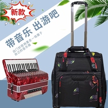 New accordion bag drawbar suitcase hand printed semi-hard bag waterproof and wear out muted universal wheel