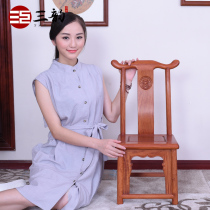 Mahogany furniture Myanmar pear Chinese small dining chair big fruit red sandalwood leisure chair classical solid wood small back chair