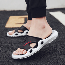 Slippers mens summer fashion wear 2020 new word drag Korean version of mens casual cool drag soft bottom outdoor beach shoes