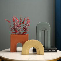 Nordic modern art geometric ornament Morandi creative model room soft decoration entrance TV cabinet home decorations