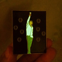 Cai Xukun around the same little rose IKUN luminous badge girl jewelry birthday gift Idol Trainee