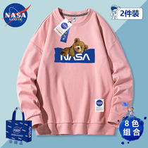 NASA co-branded tide brand 2022 autumn new sweater loose round neck male and female students big childrens clothing loose autumn clothing