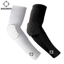 Quasi honeycomb elbow guard basketball equipment protective gear fitness lengthy breathable elastic tight professional arm guard