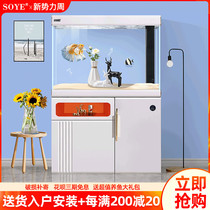  Intelligent ultra-white fish tank aquarium entrance household living room screen floor-to-ceiling medium-sized bottom filter small partition free water change