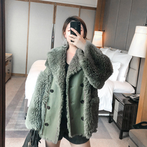 dearyan2021 imported basa fur one fashion lamb fur coat women winter new