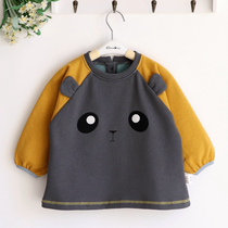 Early Hehe bear son children autumn and winter cotton knitted soft boy coat waterproof cover baby clothes