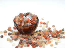 Seven Treasures of Buddhism-Polished Oval Natural Agate Stone-100 grams of Buddha Pagoda