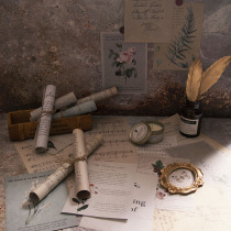 Vintage sheet music flowers and birds English background paper jewelry props decorative ornaments Photo decoration Retro ins wall stickers