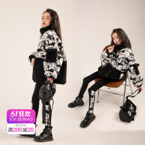 Rain Stars Rain & Rain Girl Suit Winter Dress 2021 New Children Foreign Gas Plus Suede Thickened Large Childrens Net Red Fried Street Tide