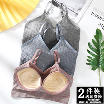 Beauty back bra 2021 BURST UNDERWEAR WOMAN NO STEEL RING HARNESS MESH RED VEST BRA INTEGRATED WRAP CHEST ANTI-WALK LIGHT