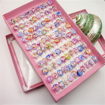 Frozen Girls Day Birthday Gift Princess Mickey Cartoon Childrens Ring Jewelry Love Gift Box