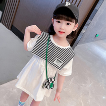 Girls summer clothing dress dress foreign air 2022 new female baby net red princess nepotism dress child childrens summer style dress