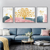 Deer living room decorative painting atmospheric light luxury sofa background wall painting modern simple hall hanging painting Nordic wall painting
