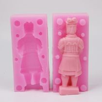 WG005 Terracotta Warriors 3D silicone soap mold mold for making candles