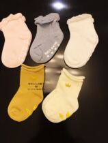Korean summer new childrens socks non-slip non-boneless suture childrens baby socks summer thin models