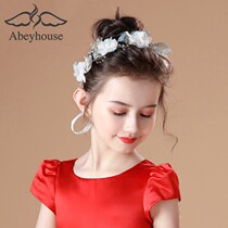 Childrens hair hoop princess hair accessories girls sweet flowers wedding hair band performance studio styling accessories