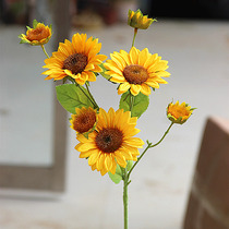 High simulation sunflower sun flower fake flower silk flower decoration flower Living room shopping mall floor-to-ceiling home decoration flower