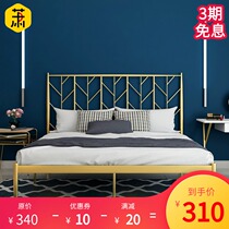 European modern simple princess Wrought iron bed Iron frame Steel frame Double single Adult child 1 2 1 5 1 8 meters