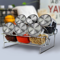 Seasoning Bottle Outdoor Seasoning Jar Glass Kitchen Pepper Jars Barbecue Bottle sealed tank Packaged Small Bottle Composition Suit