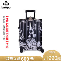 Banpo luggage female male password lock trolley case small 20 inch large capacity universal wheel boarding all aluminum suitcase