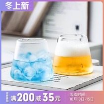 ins Net Red Mountain Fuji glass cup home Creative drinking tea cup glass juice drink cup breakfast cup
