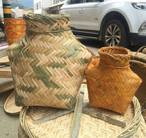 Characteristic handmade crafts Bamboo products Bamboo woven fish basket Tea basket Bamboo sieve Bamboo plaque performance props Bamboo woven