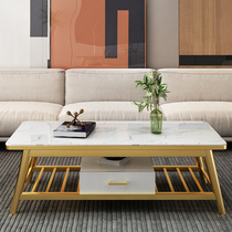 Nordic marble coffee table simple modern small household living room creative small tea table Net red light luxury tea table