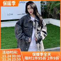 NEIGBORL new washed couple casual denim jacket Tide brand Autumn Street hip hop loose coat men and women