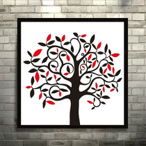 Simple embroidered cross embroidered minimalist Happiness Tree Small Painting Simple New Hand Embroidered Bedroom Fresh kit